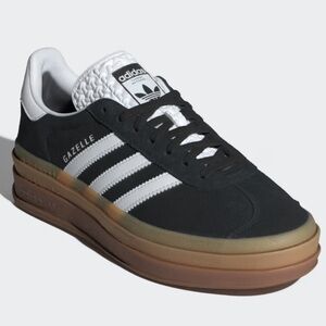 Adidas WMNS 10 Black & White Gazelle Bold Platform Sneaker